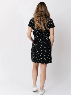 Mata Traders Abby Onyx Eyes Drawstring Dress