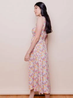 Mata Traders Artsy Traveler Pink Floral Tencel Midi Dress Clothing 7 Mata Traders Artsy Traveler Pink Floral Tencel Midi Dress Clothing