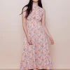 Mata Traders Artsy Traveler Pink Floral Tencel Midi Dress Clothing 1 Mata Traders Artsy Traveler Pink Floral Tencel Midi Dress Clothing