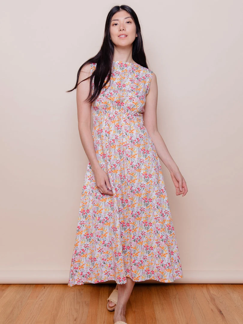 Mata Traders Artsy Traveler Pink Floral Tencel Midi Dress Clothing 3 Mata Traders Artsy Traveler Pink Floral Tencel Midi Dress Clothing