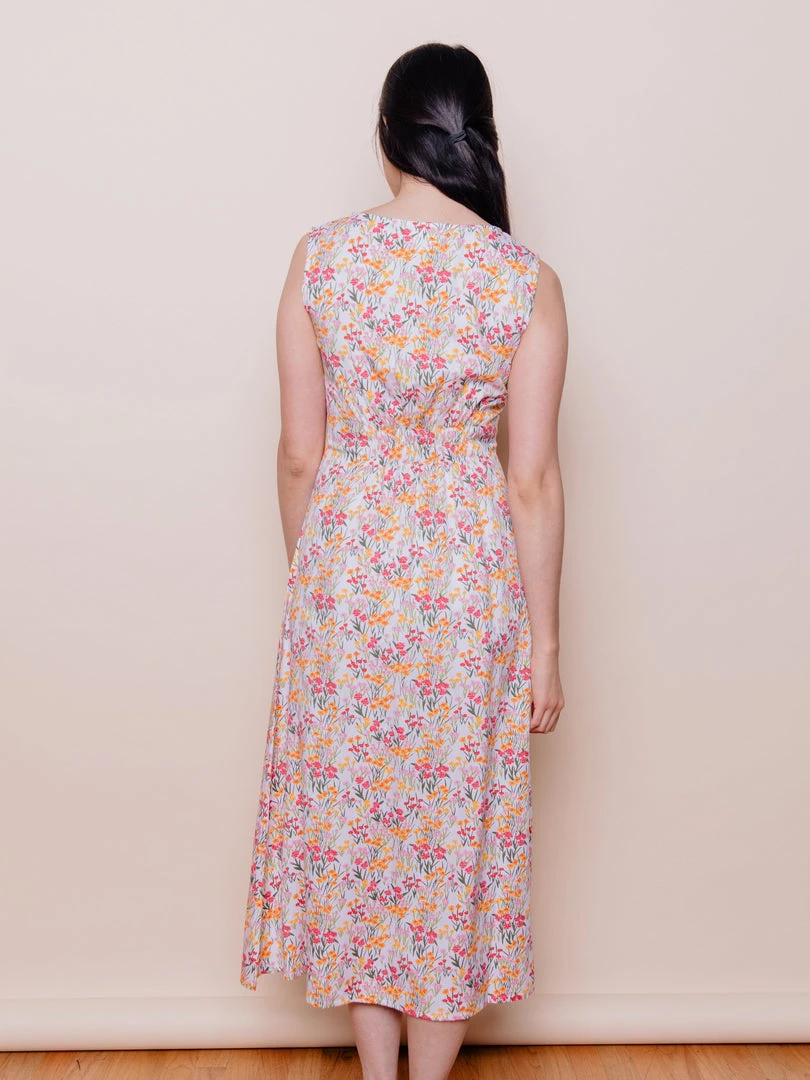 Mata Traders Artsy Traveler Pink Floral Tencel Midi Dress Clothing 5 Mata Traders Artsy Traveler Pink Floral Tencel Midi Dress Clothing