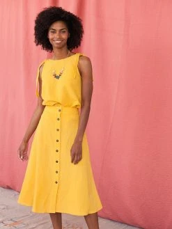 Mata Traders Best Sellers Brighton Linen Skirt - Yellow 6 Mata Traders Best Sellers Brighton Linen Skirt - Yellow