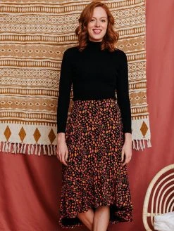 Mata Traders Fatima Pink Spots Flounce Skirt Best Sellers