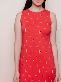 Mata Traders Julia Red Swimmers Shift Dress Clothing