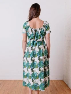 Mata Traders Clothing Kaia Layered Palms Midi Dress