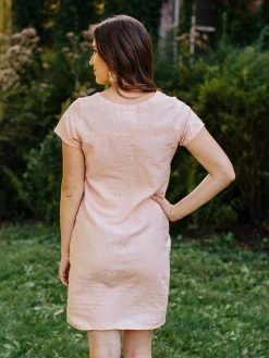 Mata Traders Kensington Pink Linen Dress
