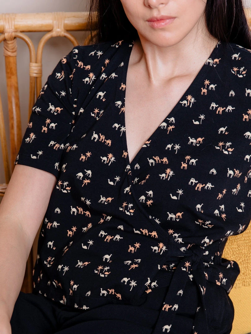 Mata Traders Marley Camels Boxy Wrap Top 6 Mata Traders Marley Camels Boxy Wrap Top