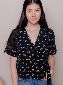 Mata Traders Marley Camels Boxy Wrap Top