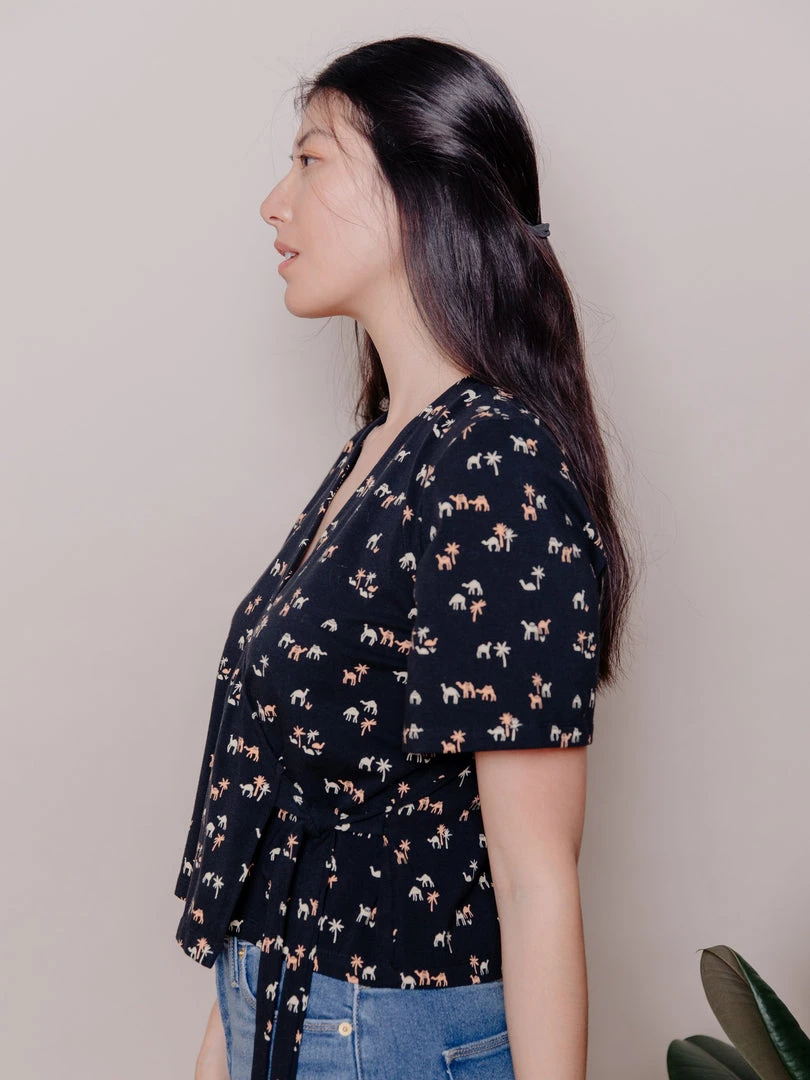 Mata Traders Marley Camels Boxy Wrap Top 4 Mata Traders Marley Camels Boxy Wrap Top