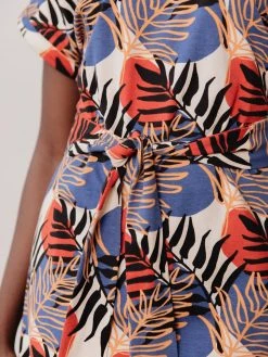 Mata Traders Clothing Montrose Layered Palms Tie Dress