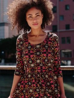 Mata Traders Clothing Novela Mauve Tile Dress