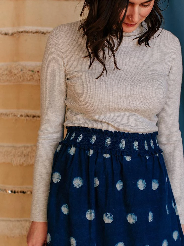 Mata Traders Shimla Full Moon Smocked Skirt Fair Trade 4 Mata Traders Shimla Full Moon Smocked Skirt Fair Trade