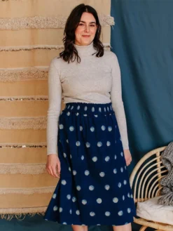 Mata Traders Shimla Full Moon Smocked Skirt Fair Trade