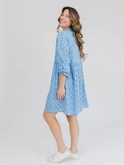 Mata Traders Clothing Sohla Cornflower Blossom Mini Dress
