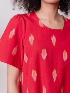 Mata Traders Winnie Cherry Ikat Dress Clothing