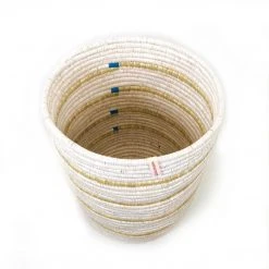 Mbare Ikiba Storage Basket - Blue Squares 5 Mbare Ikiba Storage Basket - Blue Squares