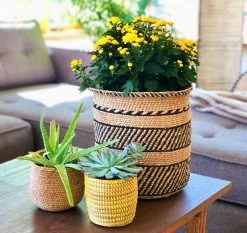 Mbare Best Sellers Iringa Baskets - Black Stripe