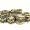 Mbare Square Iringa Basket - Black Stripe Home Goods