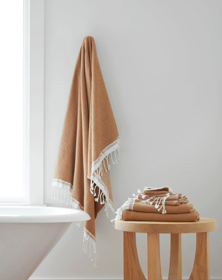 Coyuchi Mediterranean Towels - Rust 4 Coyuchi Mediterranean Towels - Rust