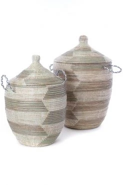 Swahili African Modern Medium Silver And White Prayer Mat Hamper