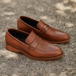 Nisolo Men's Chamberlain Penny Loafer - Brandy Best Sellers