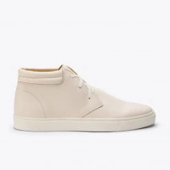 Nisolo Men's Cortez Mid Top Sneaker - Bone