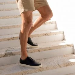 Nisolo Men's Diego Low Top Sneaker - Black