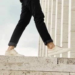 Nisolo Men's Diego Low Top Sneaker - Bone