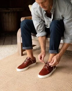 Nisolo Men's Diego Low Top Sneaker - Brandy