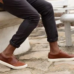 Nisolo Men's Diego Low Top Sneaker - Brandy