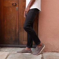 Nisolo Men's Lightweight Flex Derby - Slate Gray