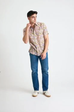 Dushyant Asthana Men's Prat Short Sleeve Shirt - White Lotus