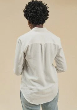 Poplinen Mercedes Upcycled Long Sleeve Linen Shirt