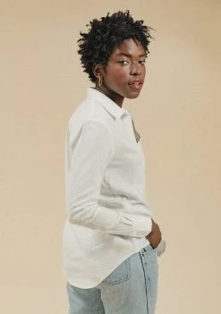 Poplinen Mercedes Upcycled Long Sleeve Linen Shirt