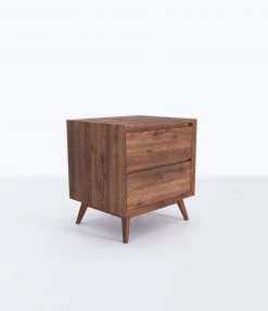 Masaya & Co. Mid Century Two Drawer Side Table / Nightstand