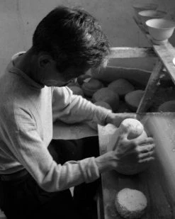 Middle Kingdom Home Goods Cold Mountain Porcelain Vase - Denim Blue