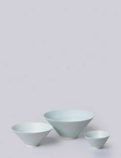 Middle Kingdom Conical Porcelain Bowl - Robin Egg Blue