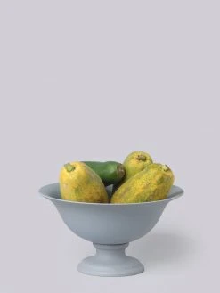 Middle Kingdom Footed Porcelain Vase - Steel Gray Planters + Vases