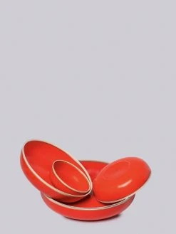 Middle Kingdom Kitchen + Dining Hermit Porcelain Bowl - Coral Red