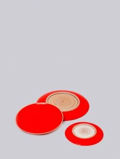Middle Kingdom Hermit Porcelain Plate - Coral Red Best Sellers
