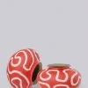 Middle Kingdom Memphis Porcelain Apple Vase - Coral Red Home Goods 2 Middle Kingdom Memphis Porcelain Apple Vase - Coral Red Home Goods