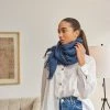 Studio Variously Midnight Blue Linen Scarf Accessories 1 Studio Variously Midnight Blue Linen Scarf Accessories