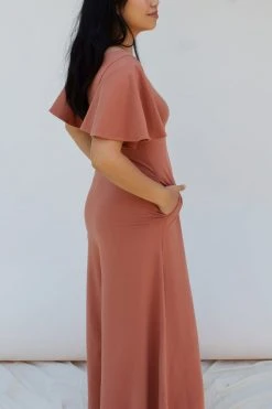 Mien Villa Flutter Sleeve Jumpsuit Clothing