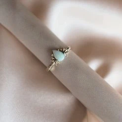 Iron Oxide Milky Way Teardrop Ring Jewelry