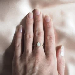 Iron Oxide Milky Way Teardrop Ring Jewelry