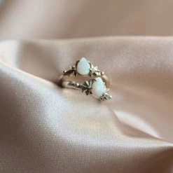 Iron Oxide Milky Way Teardrop Ring Jewelry