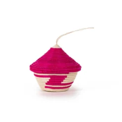 Azizi Life Miniature Basket Ornament - Pink