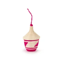 Azizi Life Miniature Basket Ornament - Pink