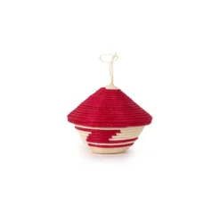 Azizi Life Miniature Basket Ornament - Red BIPOC Owned