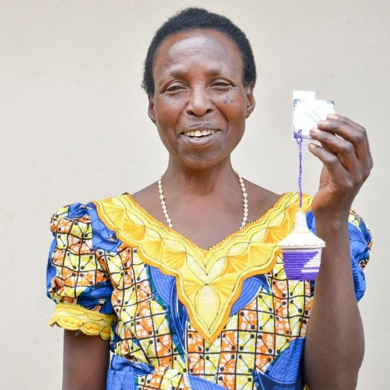 Azizi Life BIPOC Owned Miniature Basket Ornament - Yellow 5 Azizi Life BIPOC Owned Miniature Basket Ornament - Yellow